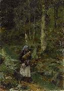 Laura Theresa Alma-Tadema, With a Babe in the Woods